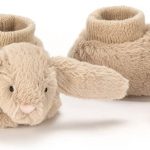 Bashful Beige Bunny Baby Booties