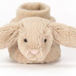 Bashful Beige Bunny Baby Booties