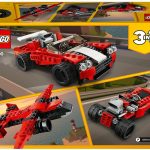 LEGO Creator 3in1 Sports Car – Hot Rod – Plane Building Set