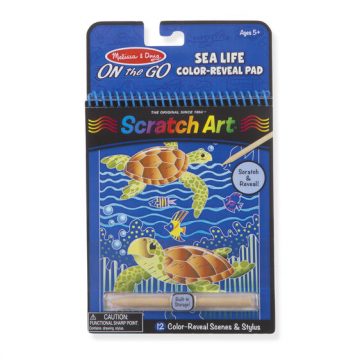 On the Go Scratch Art Color Reveal Pad – Sea Life