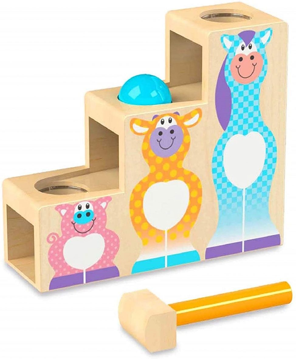 First Play Pound & Roll Stairs Wooden 3 Piece Set