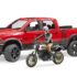 Bruder RAM 2500 Power Wagon With Ducati Scrambler Desert Sled