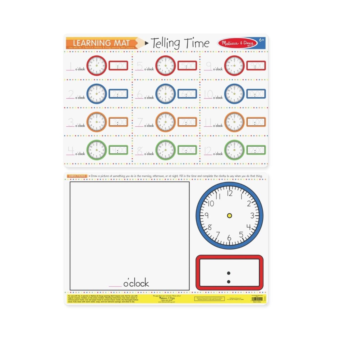 Learning Mat telling time
