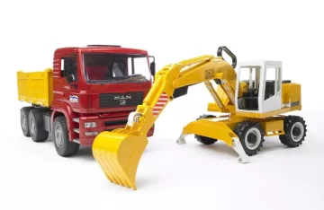 Bruder MAN TGA Construction Truck w/Liebherr Excavator